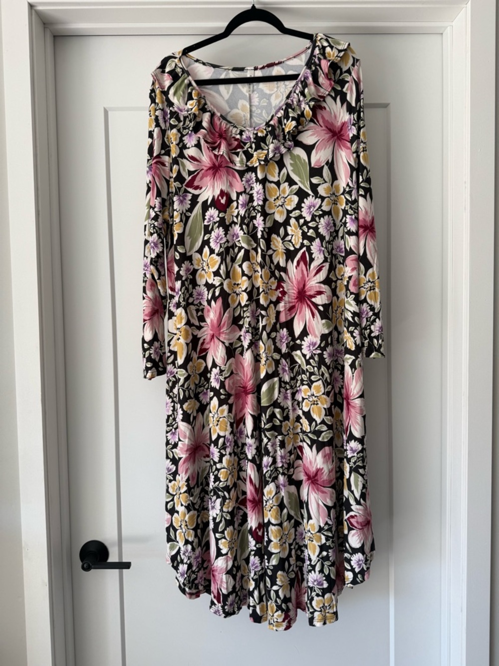 NWOT-Floral Long-Sleeve Stretch Tunic Dress SZ 3X Boutique